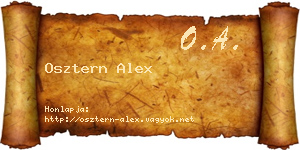 Osztern Alex névjegykártya